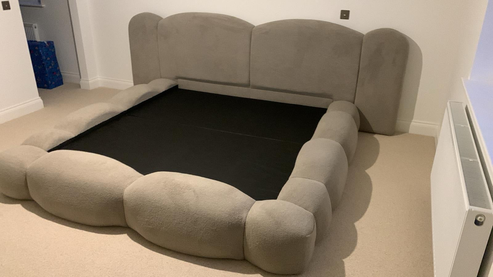 The Bespoke Verona Upholstered Low Profile Bed Frame- Fully Customisable with Storage Options