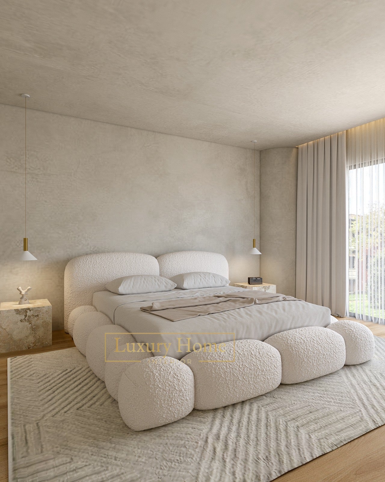 The Bespoke Florence Upholstered Low Profile Bed Frame- Fully Customisable with Storage Options