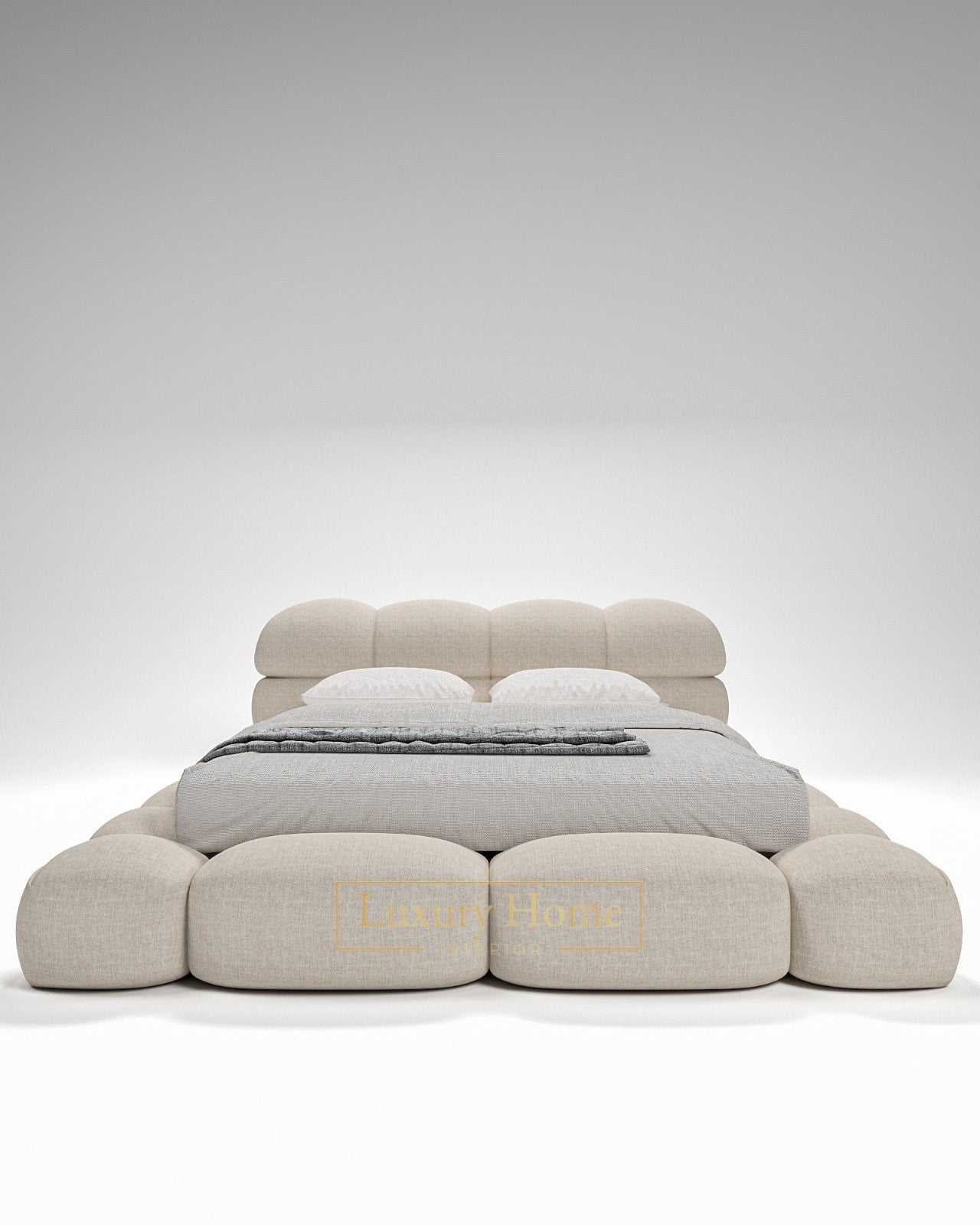 The Bespoke Capri Low Profile Bed Frame- Fully Customisable with Storage Options- Minimalist Bubble Marshmallow Range