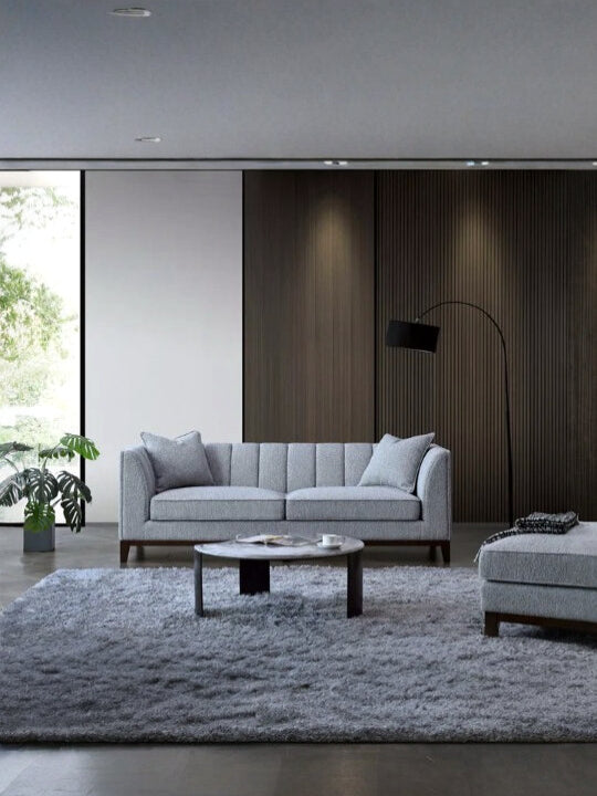 Stockholm Cooper Chunky Tufted 3 Seater Sofa in Dolphin Boucle