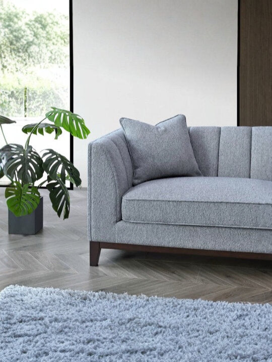 Stockholm Cooper Chunky Tufted 3 Seater Sofa in Dolphin Boucle