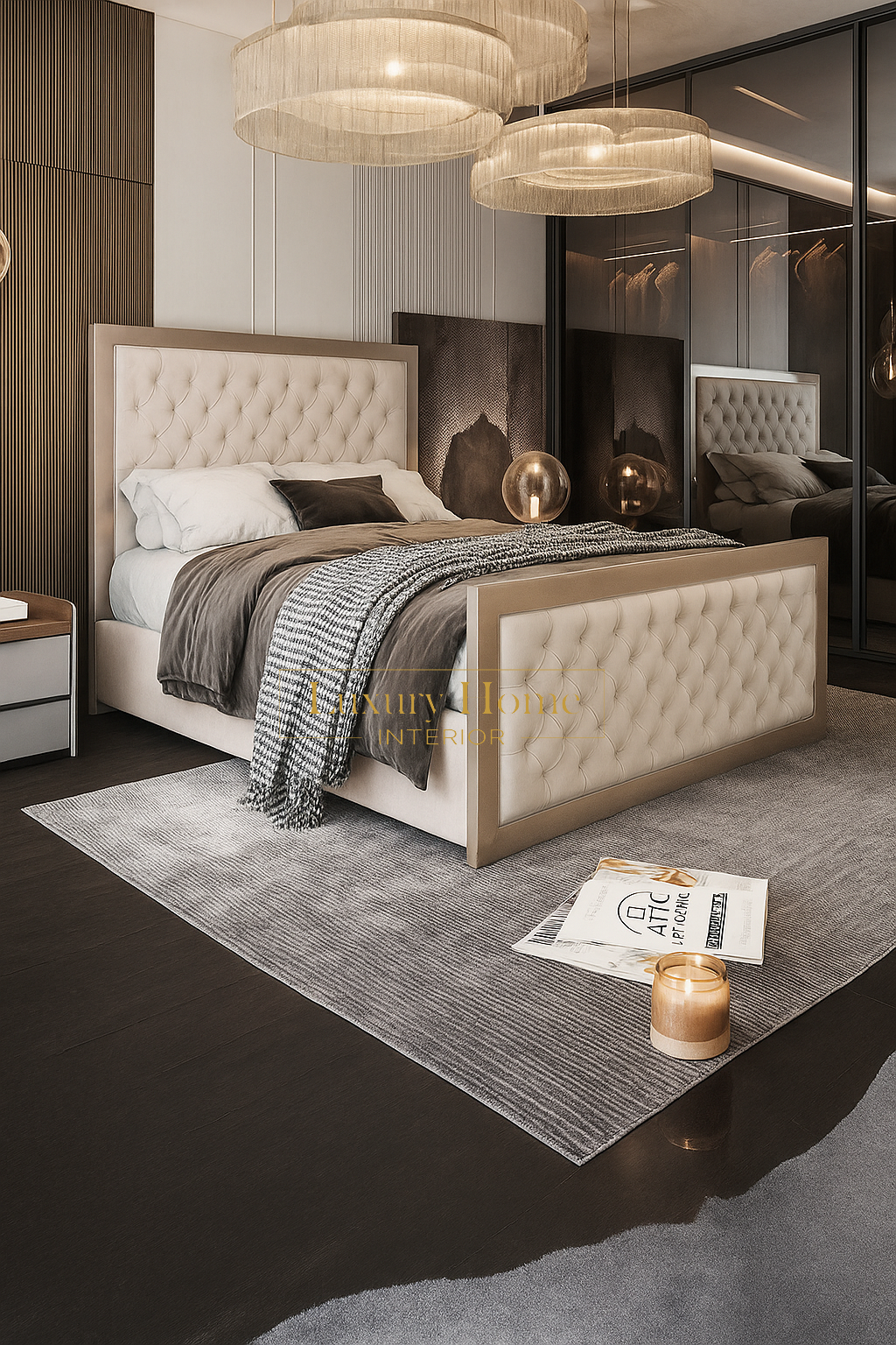 The Bespoke Letisha Upholstered Soft Velvet Metal Bed Frame- Fully Customisable With Ottoman Storage- Luxe Metal Range