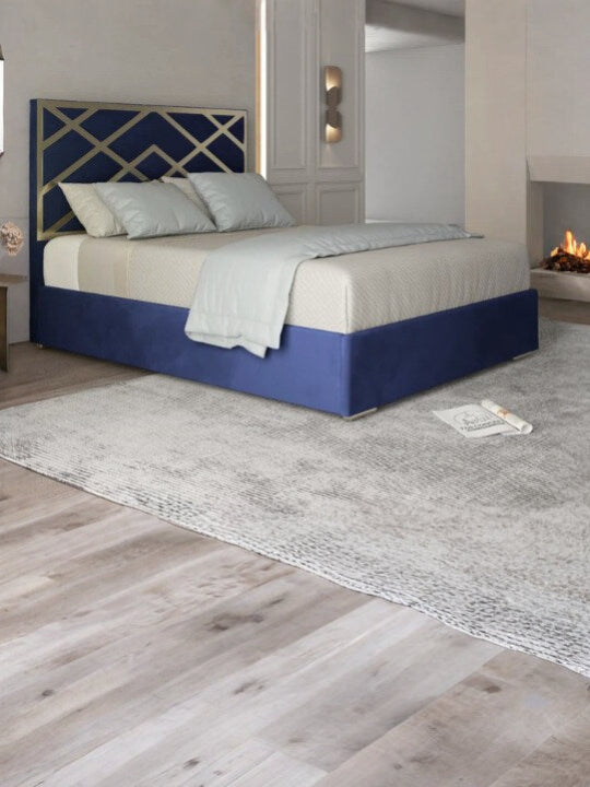 The Bespoke Emma Upholstered Soft Velvet Metal Bed Frame-Fully Customisable with Storage Options- Luxe Range