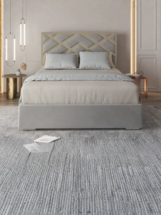 The Bespoke Emma Upholstered Soft Velvet Metal Bed Frame-Fully Customisable with Storage Options- Luxe Range