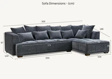 Brussels Chunky Fluted Sofa Range  in Steel Velvet