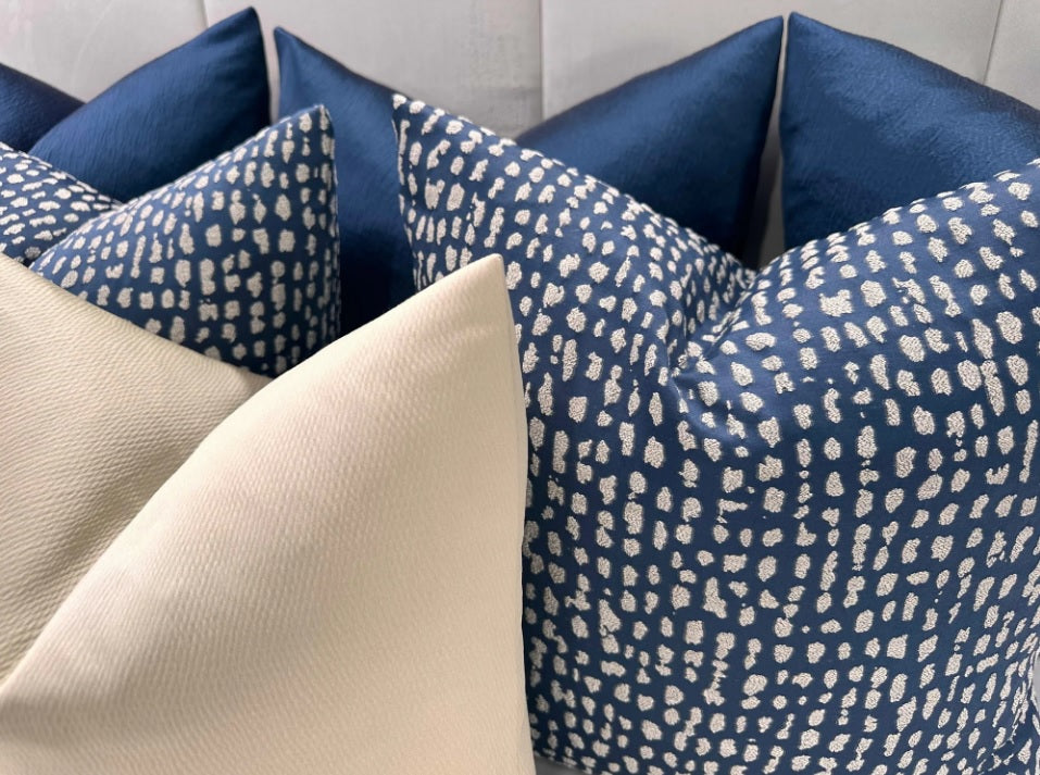 The Luxury Navy Natale Bed Cushion Set