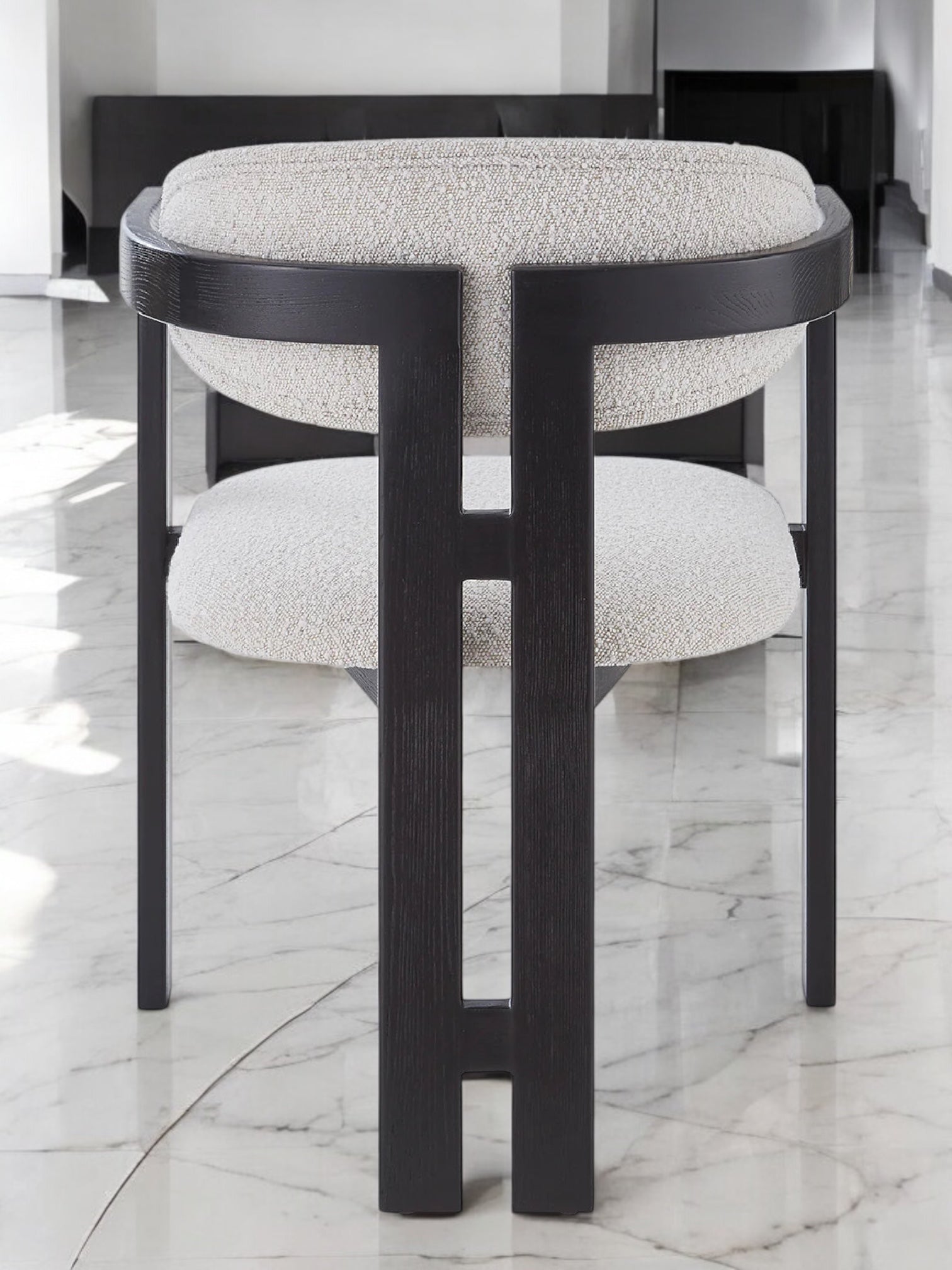 Kensington Ivory Monochrome Boucle Dining Chair