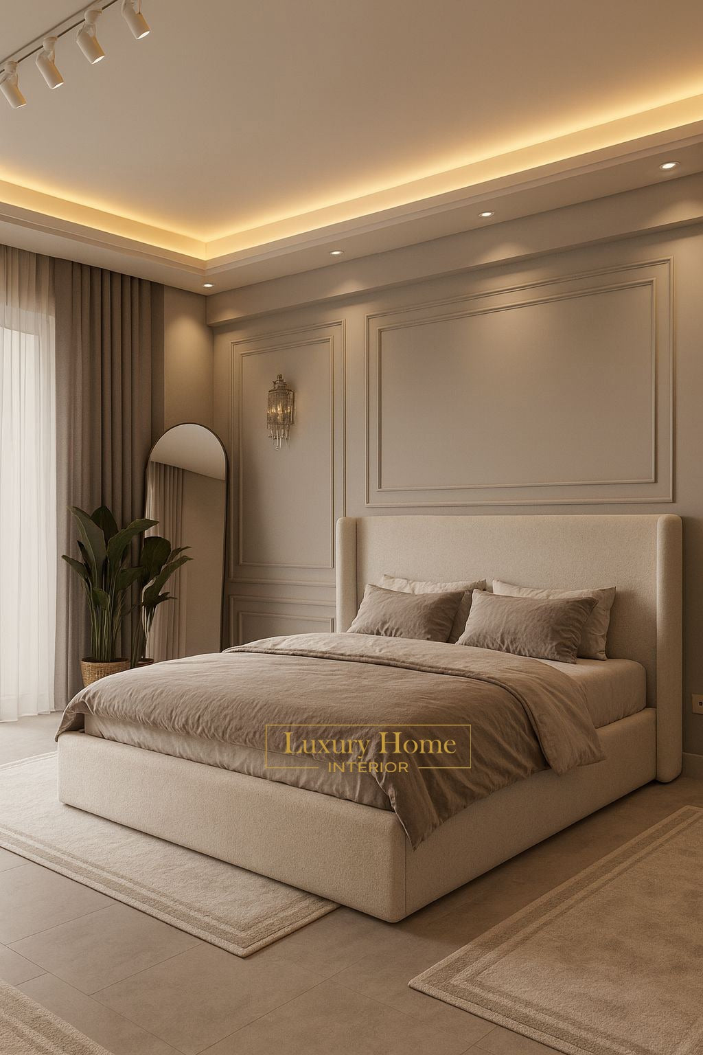 The Bespoke Lenore Upholstered Bed Frame- Fully Customisable with Storage Options- Boucle Range