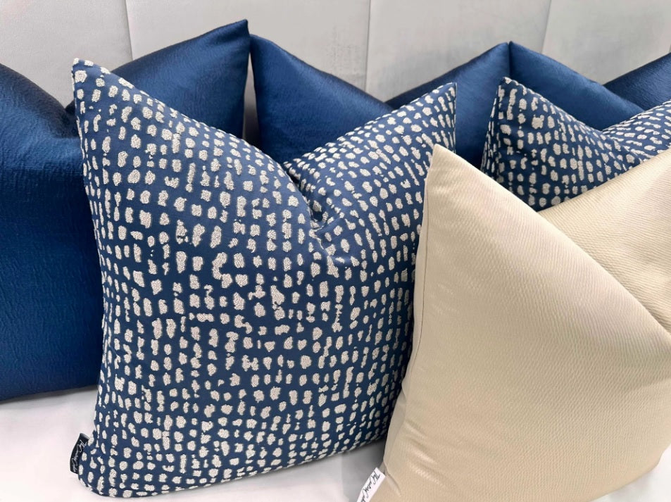The Luxury Navy Natale Bed Cushion Set