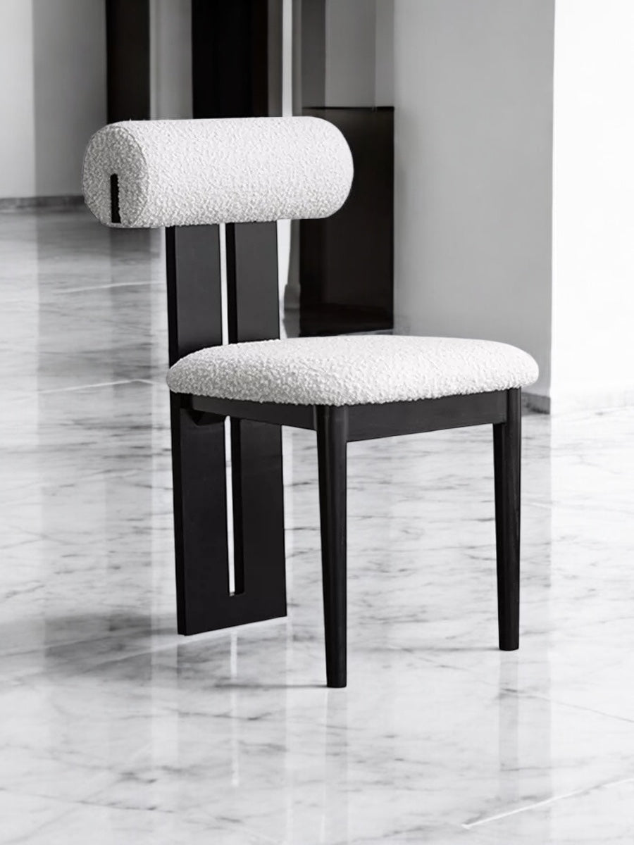 Kensington Royal Ivory Boucle Monochrome Dining Chair