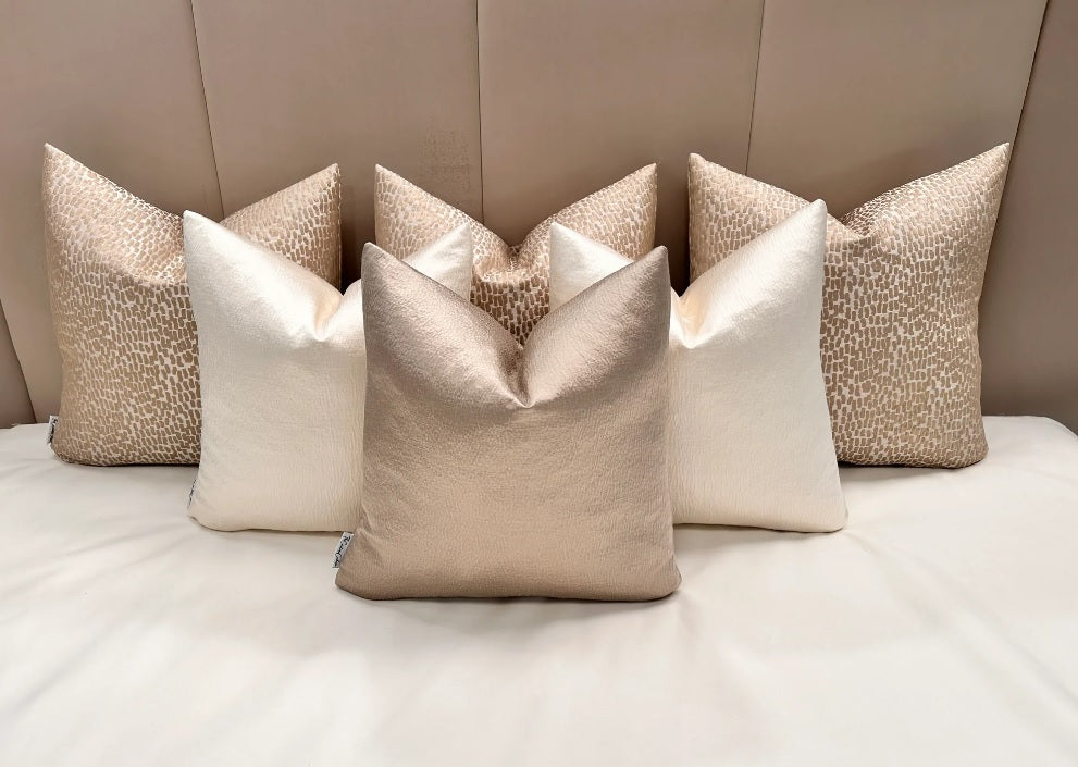 The Luxury Champagne Carioca Bed Cushion Set