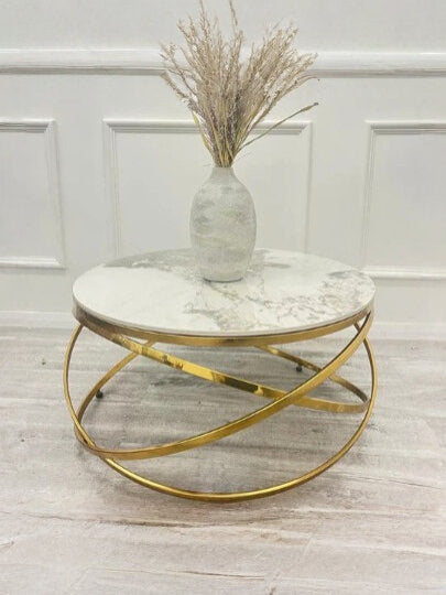 Spiro Round Marble & Golf Coffee Table