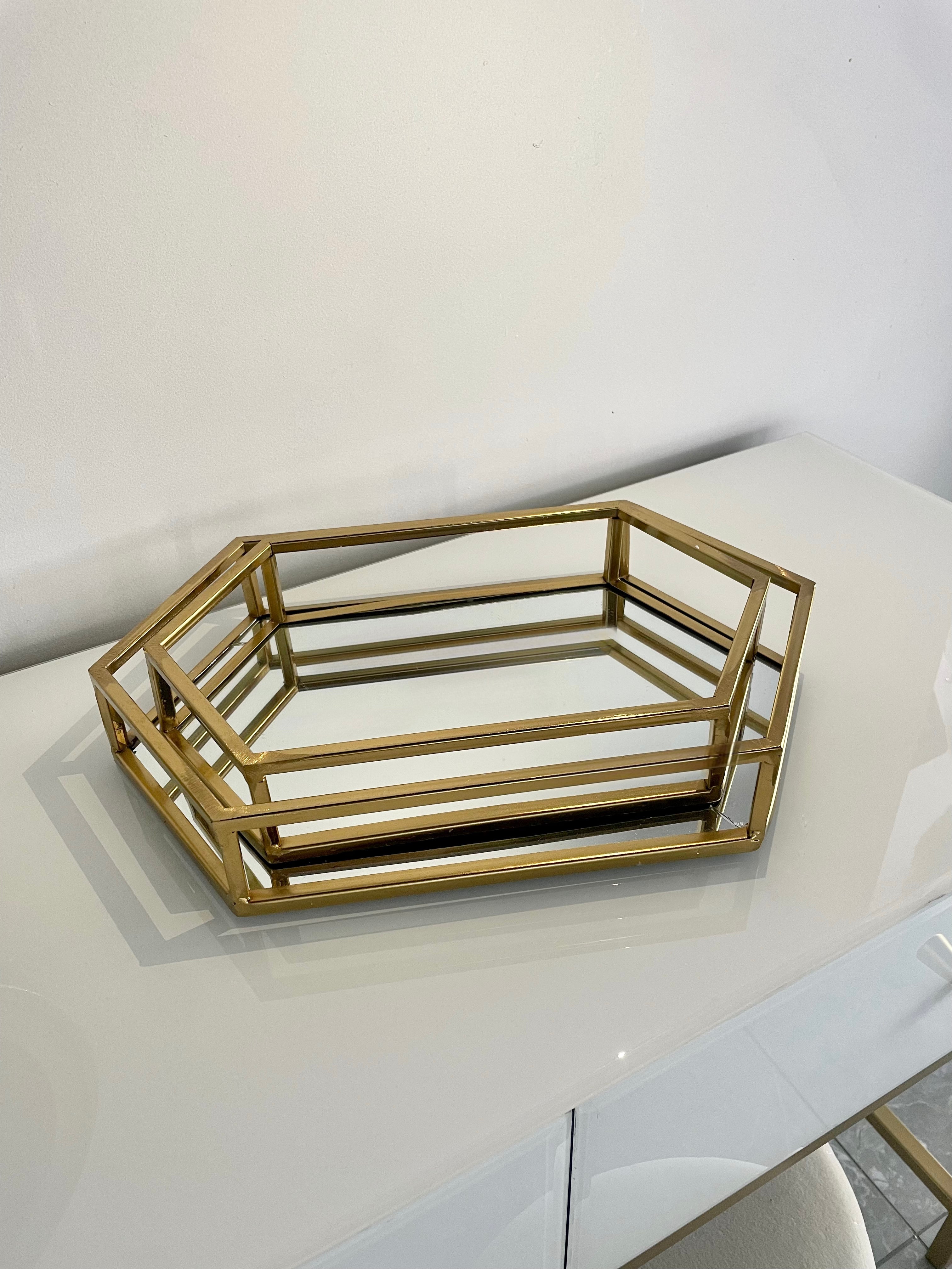 Dubai Gold Trays Set of 2