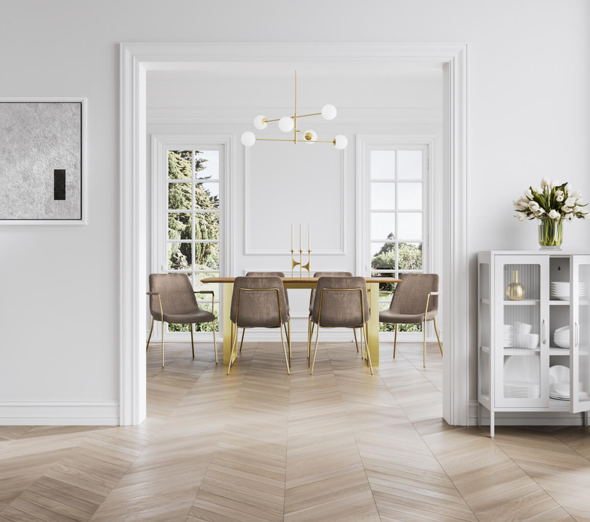 Oaklyn Russet & Gold Dining Table