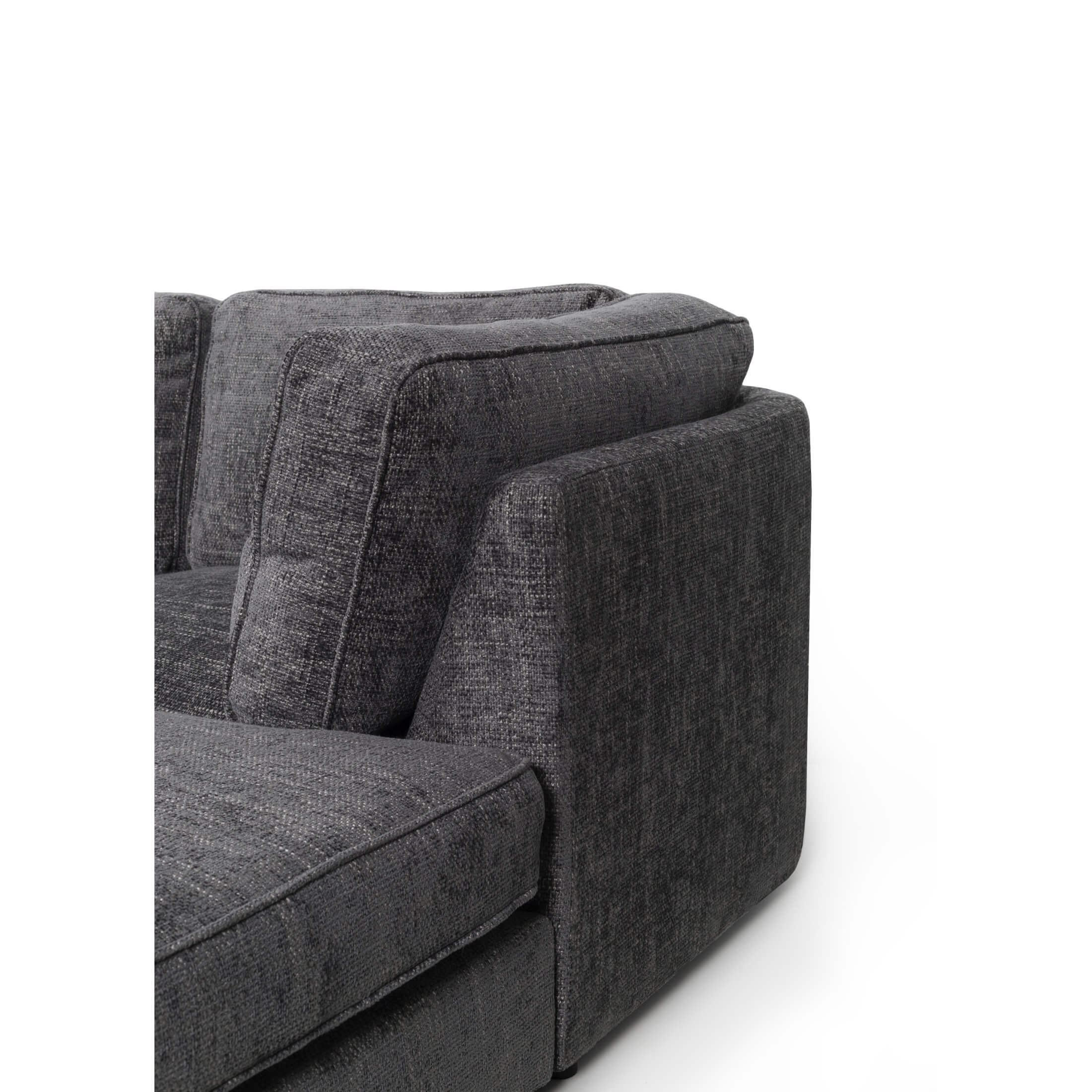 Ashby U Shaped Fabric Sofa Grey