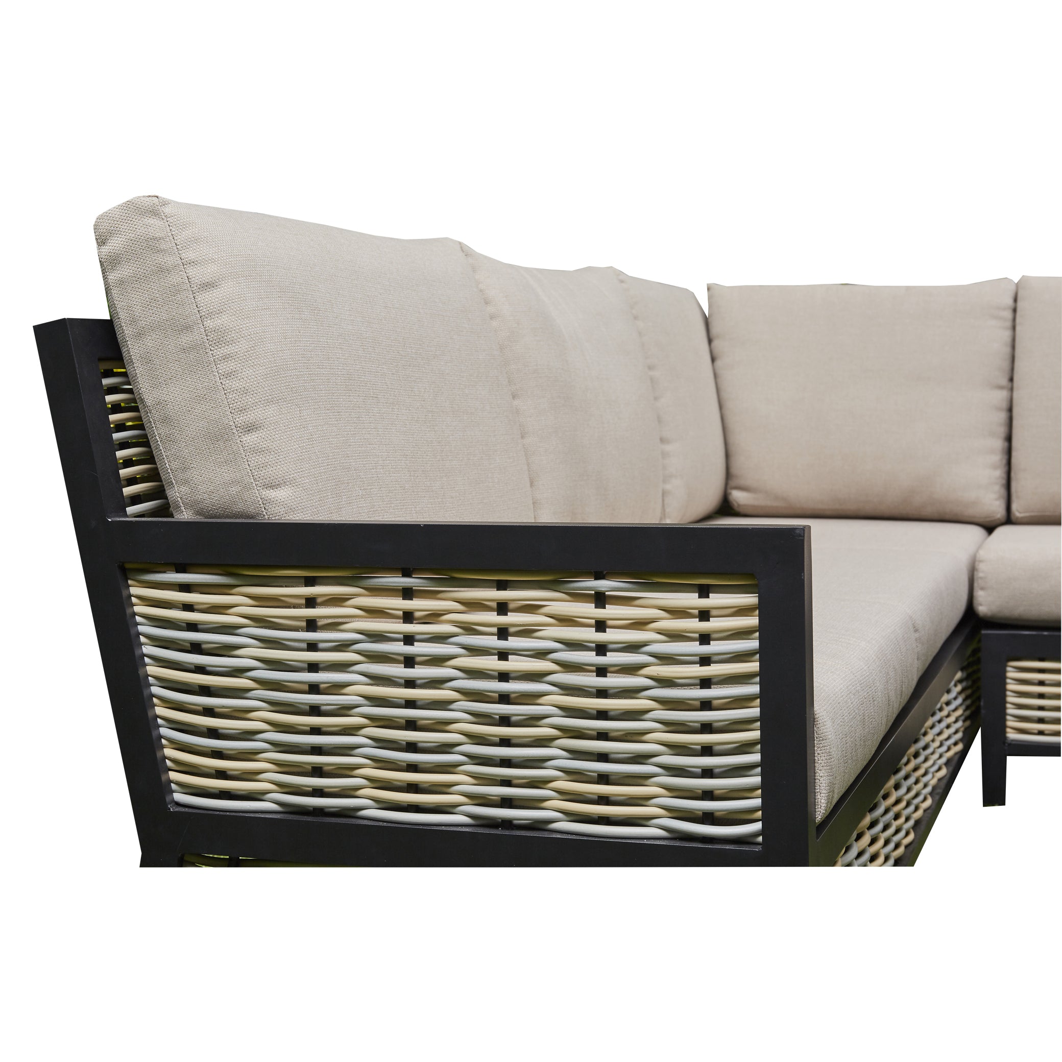 Beige Aluminium Firepit Dining Set – Elegant Outdoor Dinning Set
