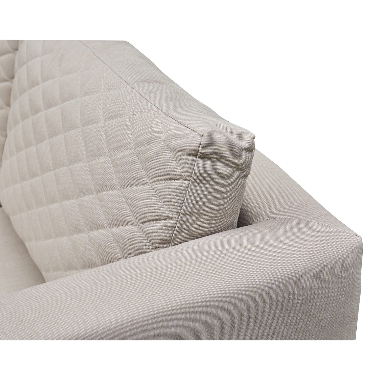 Beige Firepit Dining Set – Elegant Outdoor Corner Sofa with Ceramic Table and Aluminium Frame