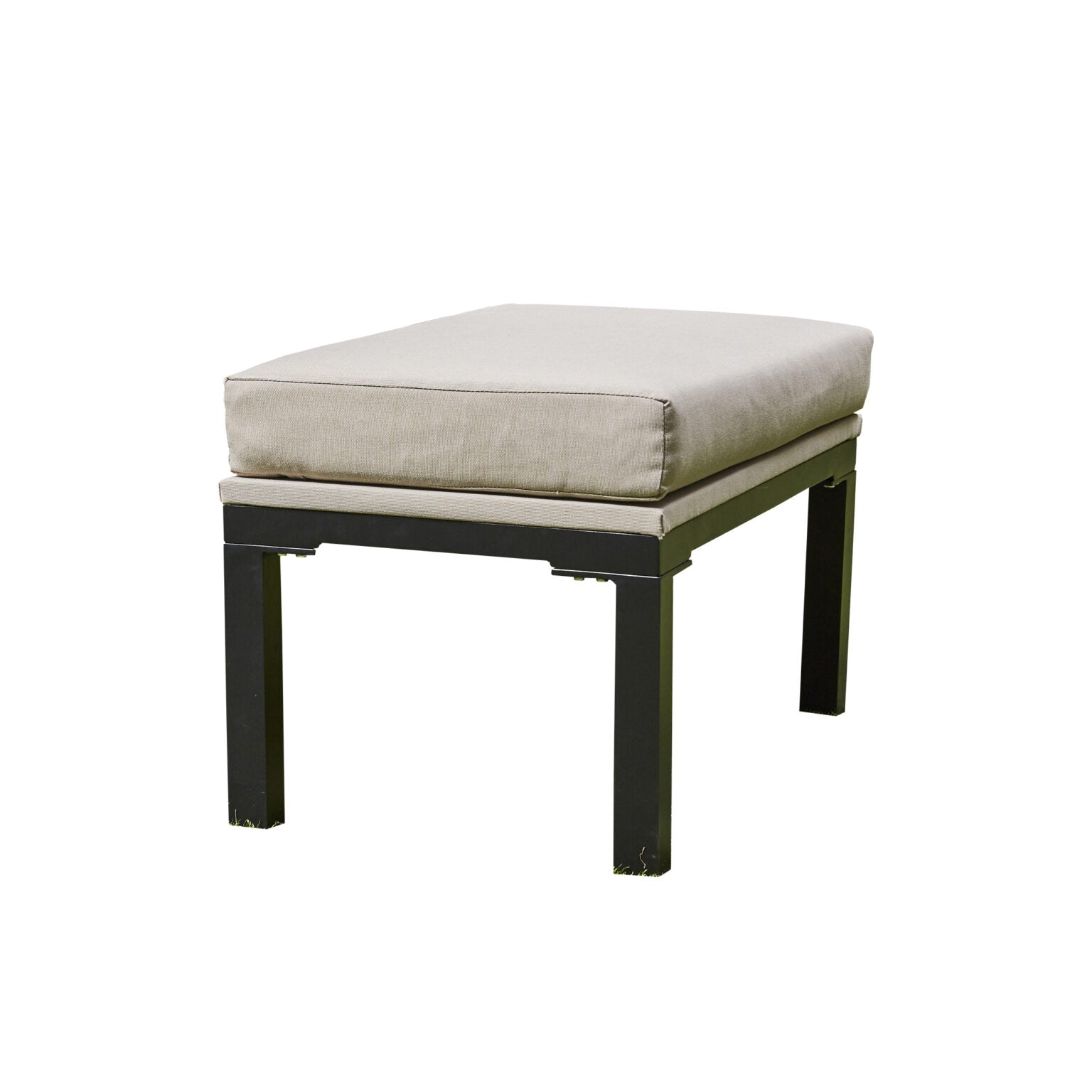 Beige Firepit Dining Set – Elegant Outdoor Corner Sofa with Ceramic Table and Aluminium Frame