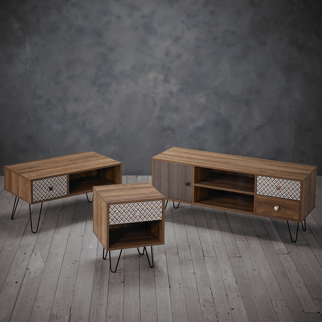 Pebble Dark Oak Side Table