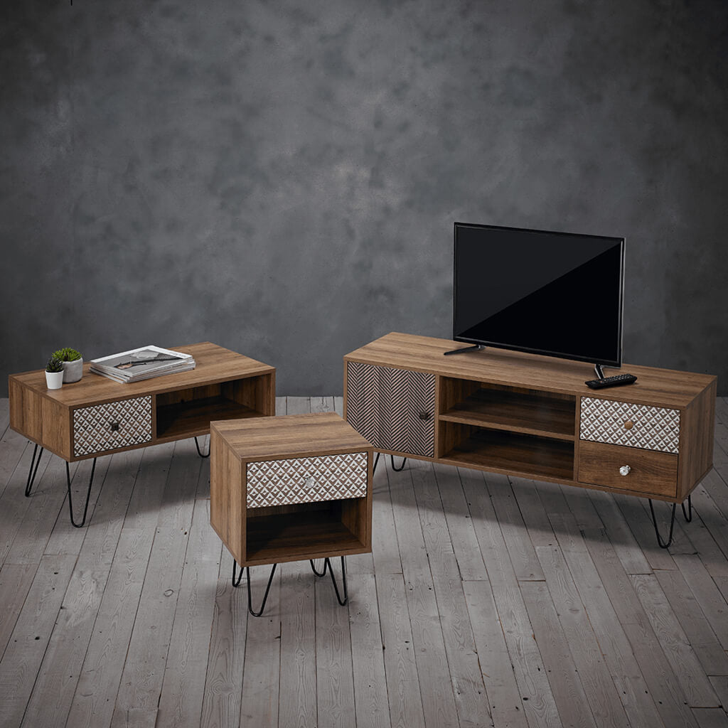 Pebble Dark Oak Side Table
