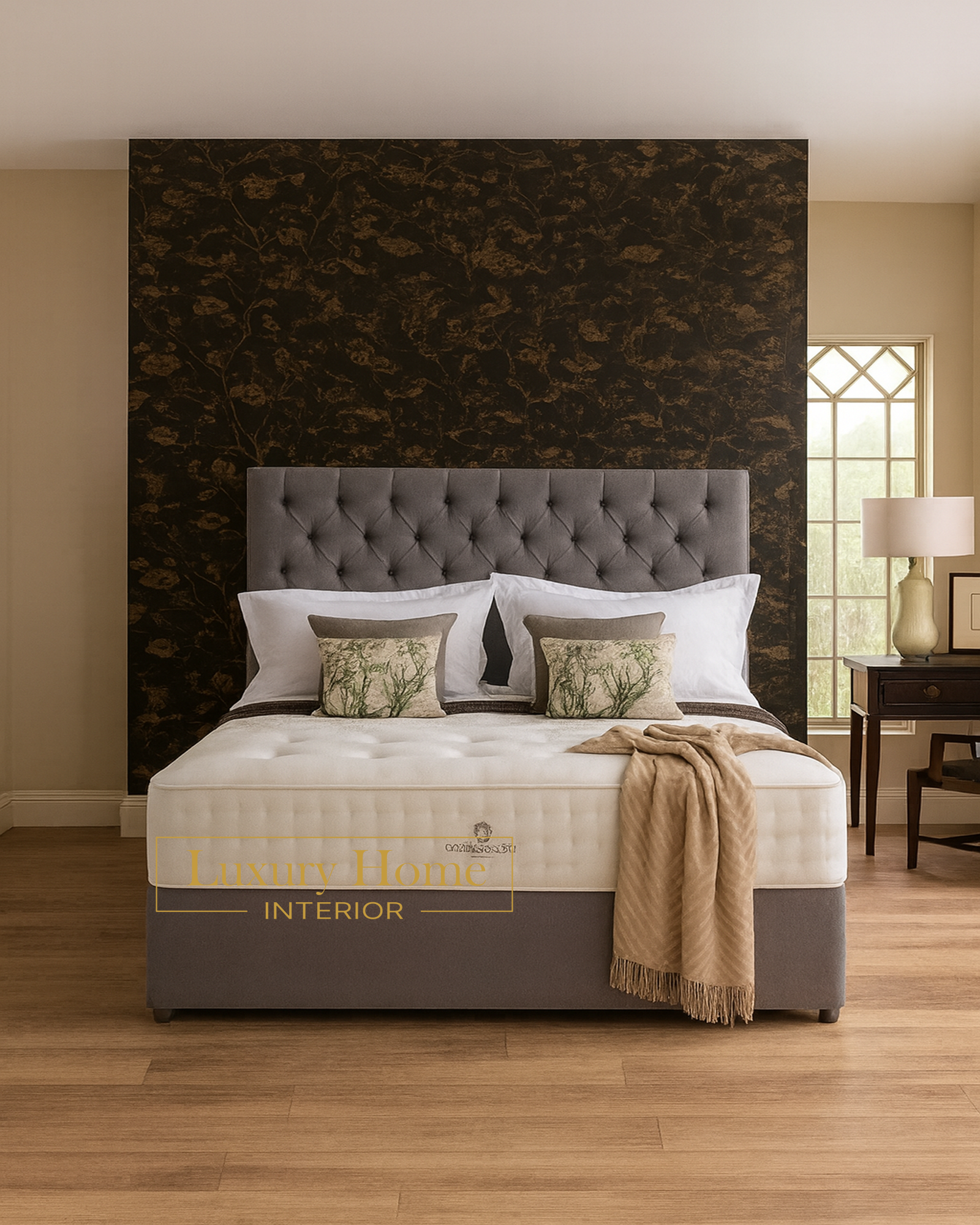 The Bespoke Amelia Chesterfield Divan Bed- Fully Customisable with Storage Options- Divan Range