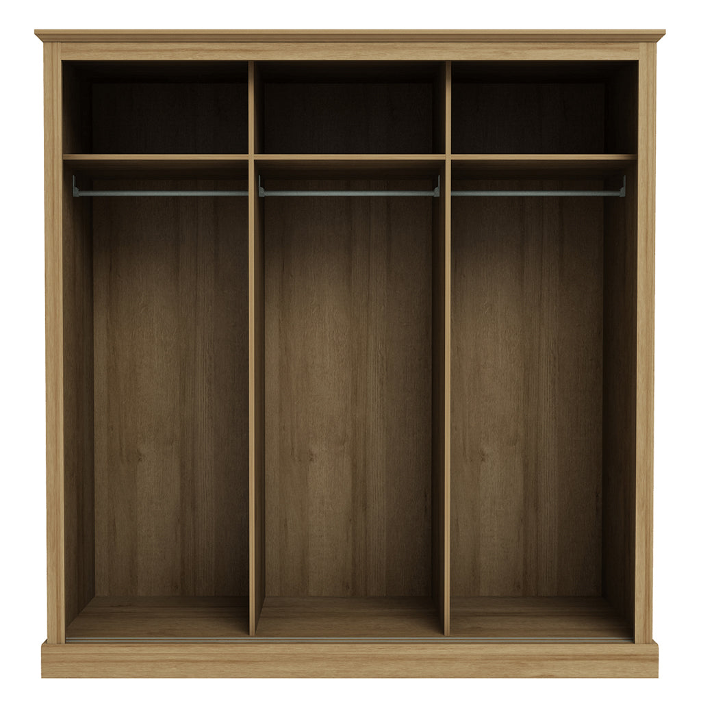 Roma Oak Triple Sliding Wardrobe