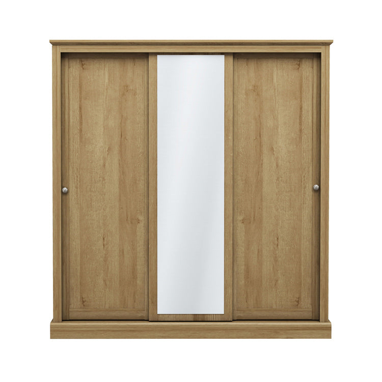 Roma Oak Triple Sliding Wardrobe