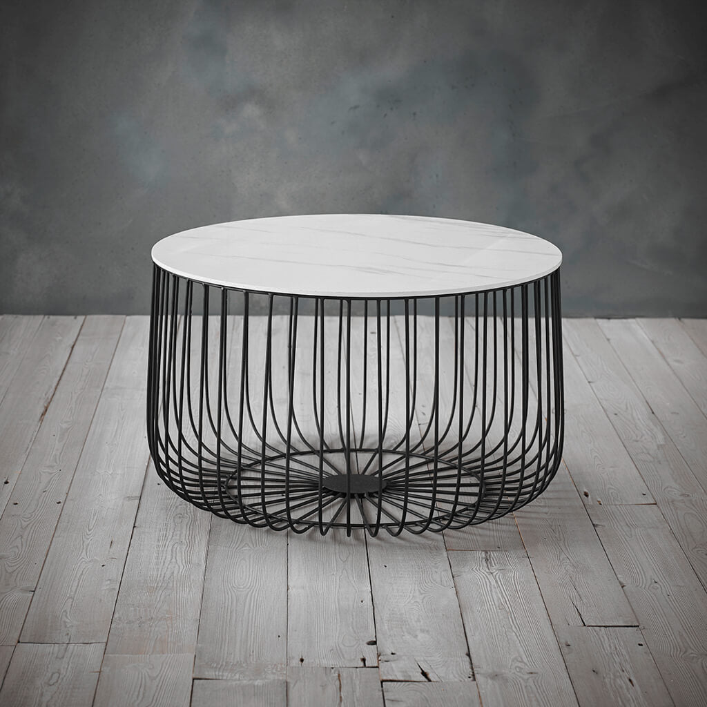 Wisp Marble & Black Coffee Table