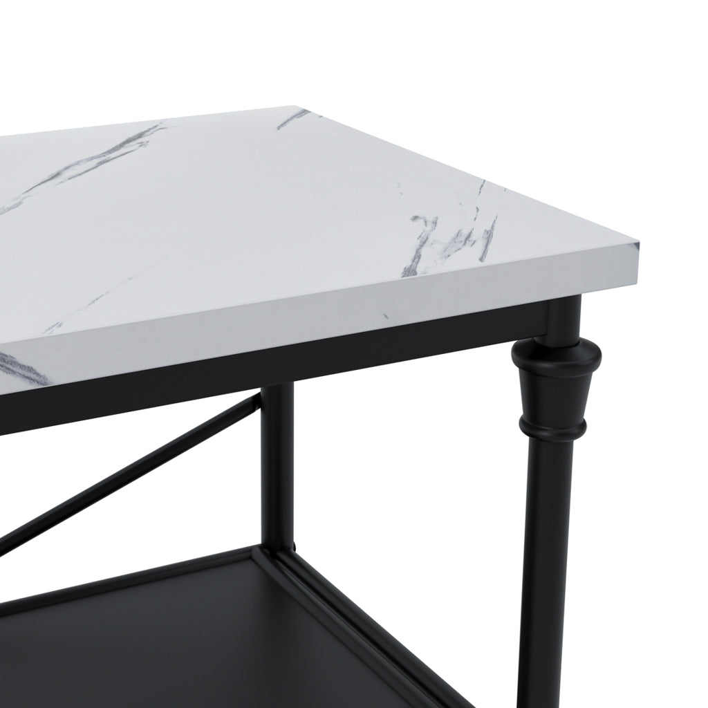 Orrin Marble & Black Console Table