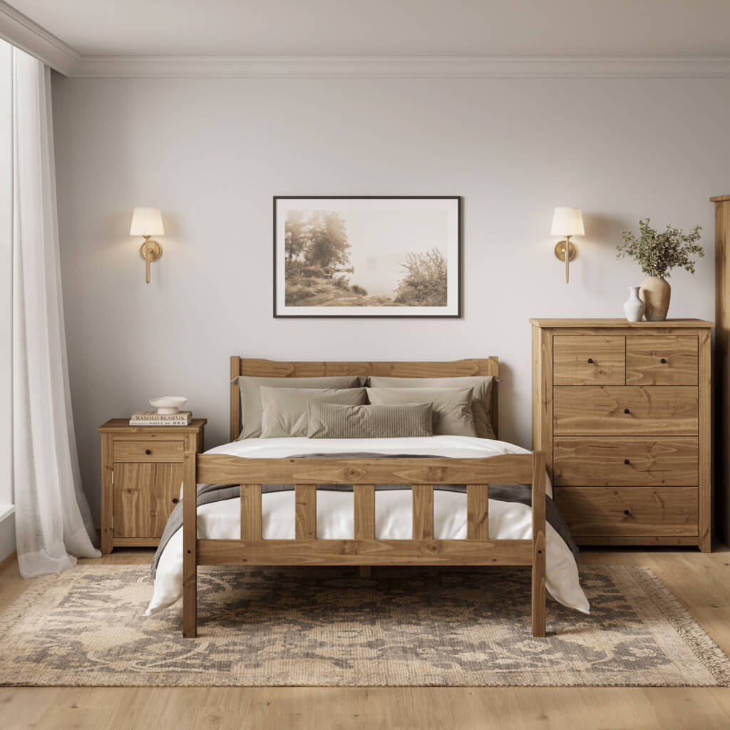 Sleevora Pine Bedside Cabinet
