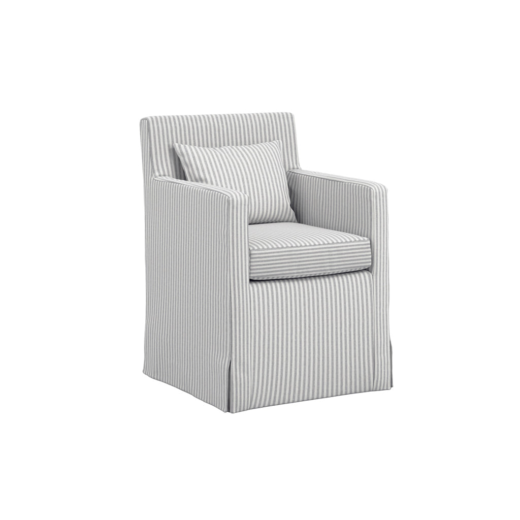 Velora Grey Stripe Chair