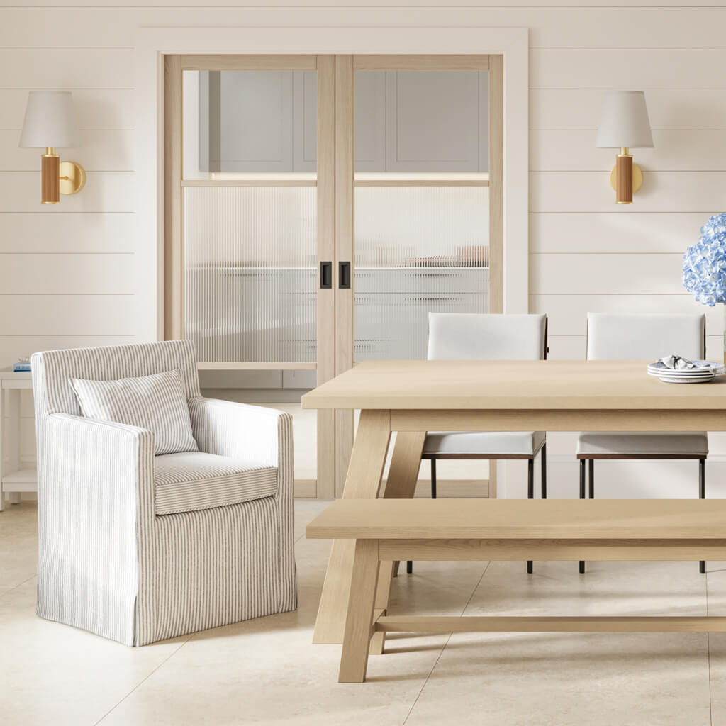 Velora Grey Stripe Chair