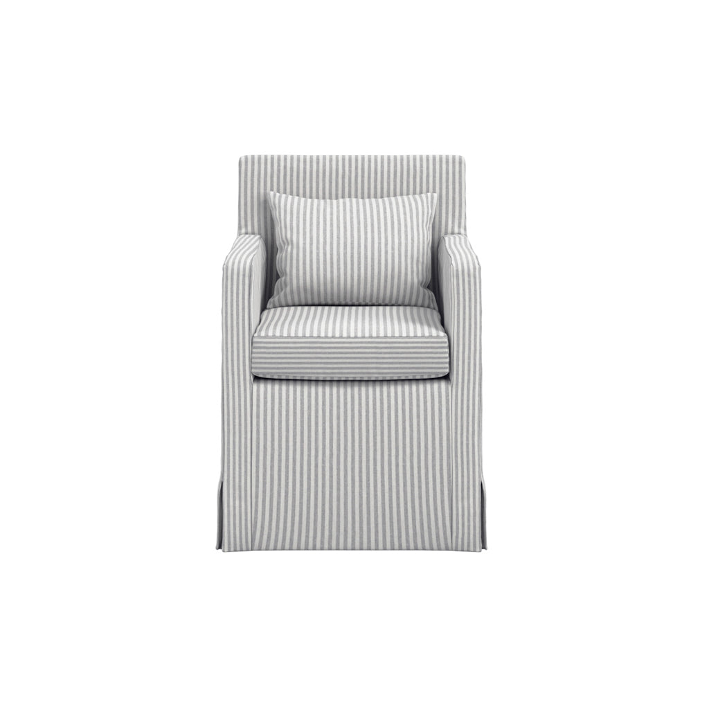 Velora Grey Stripe Chair