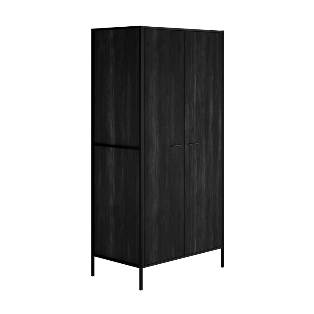 Houston Black 2 Door Wardrobe