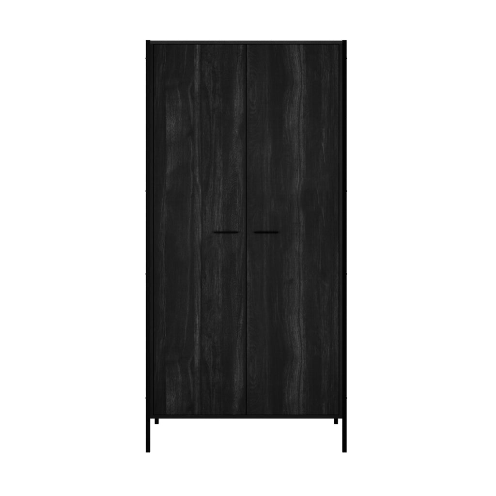 Houston Black 2 Door Wardrobe