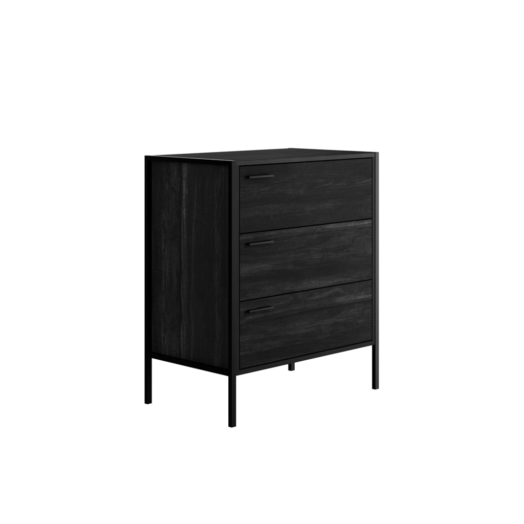 Storey Black 3 Drawer Chest