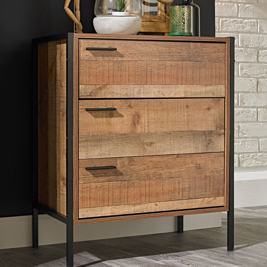 Storey Distressed Oak Effect Chest of Drawers