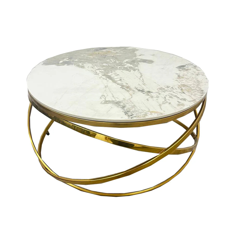 Spiro Round Marble & Golf Coffee Table