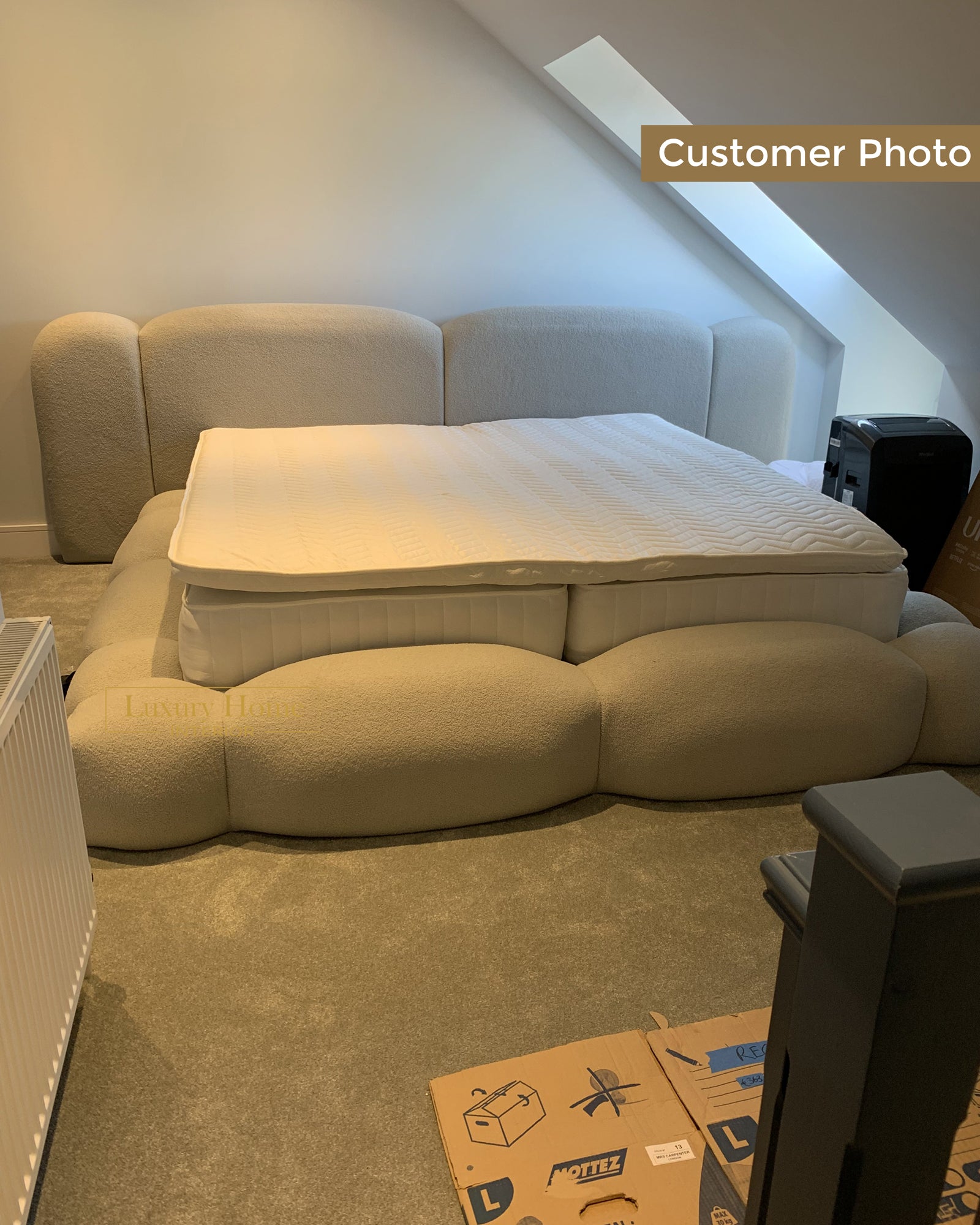 The Bespoke Verona Upholstered Low Profile Bed Frame- Fully Customisable with Storage Options