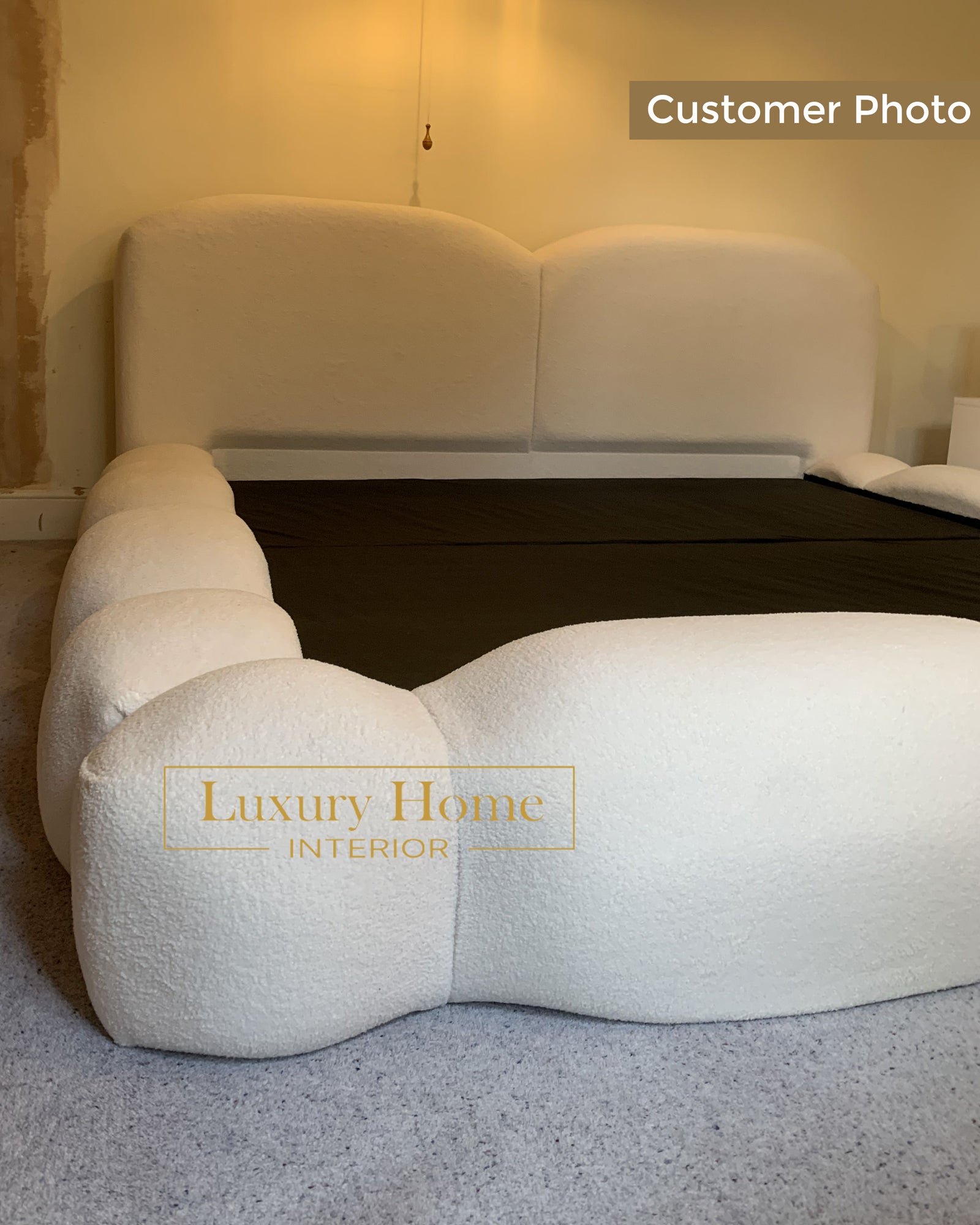 The Bespoke Florence Upholstered Low Profile Bed Frame- Fully Customisable with Storage Options