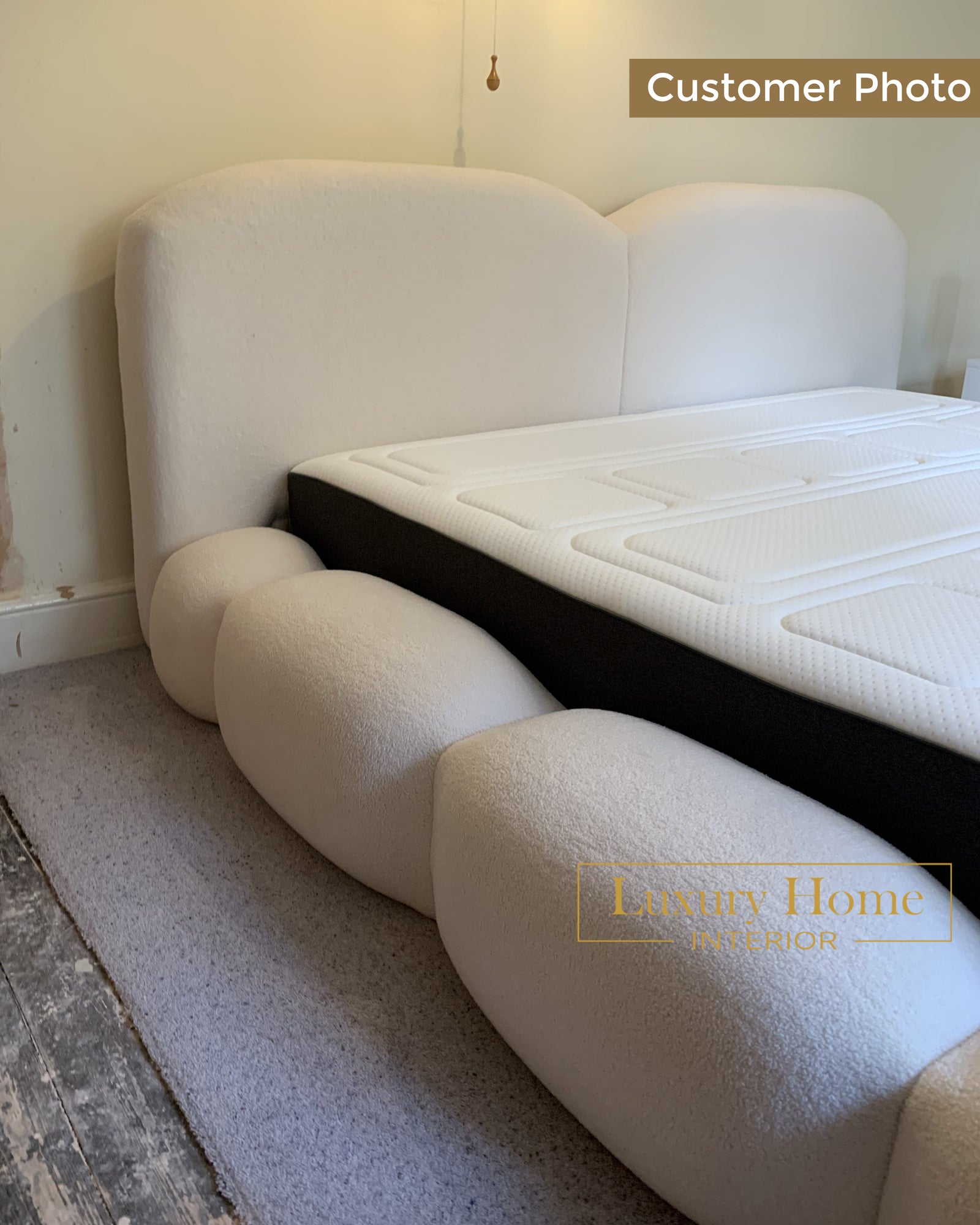 The Bespoke Florence Upholstered Low Profile Bed Frame- Fully Customisable with Storage Options
