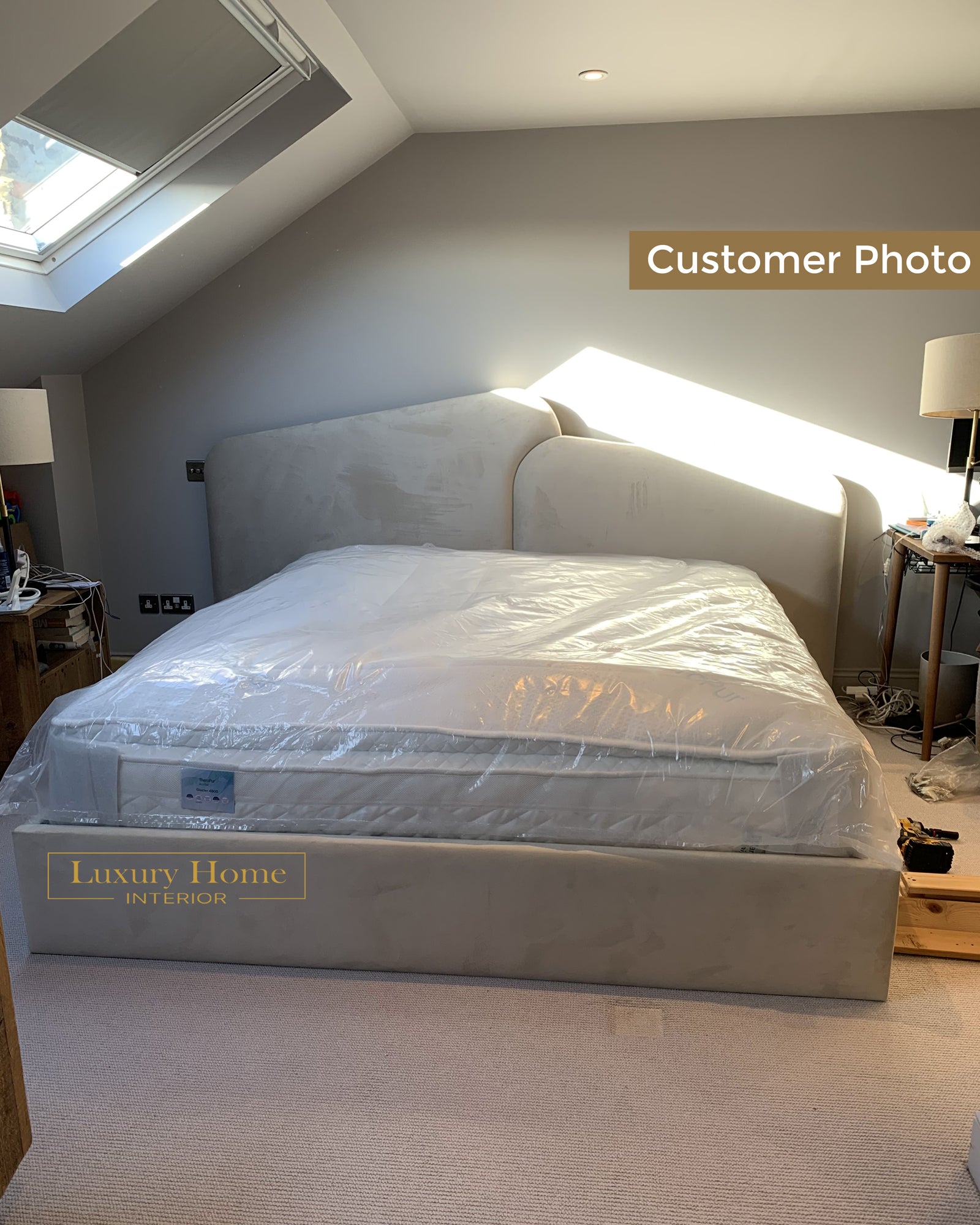 The Bespoke Matilda Bed Upholstered Bed Frame- Fully Customisable with Storage Options- Wave Range