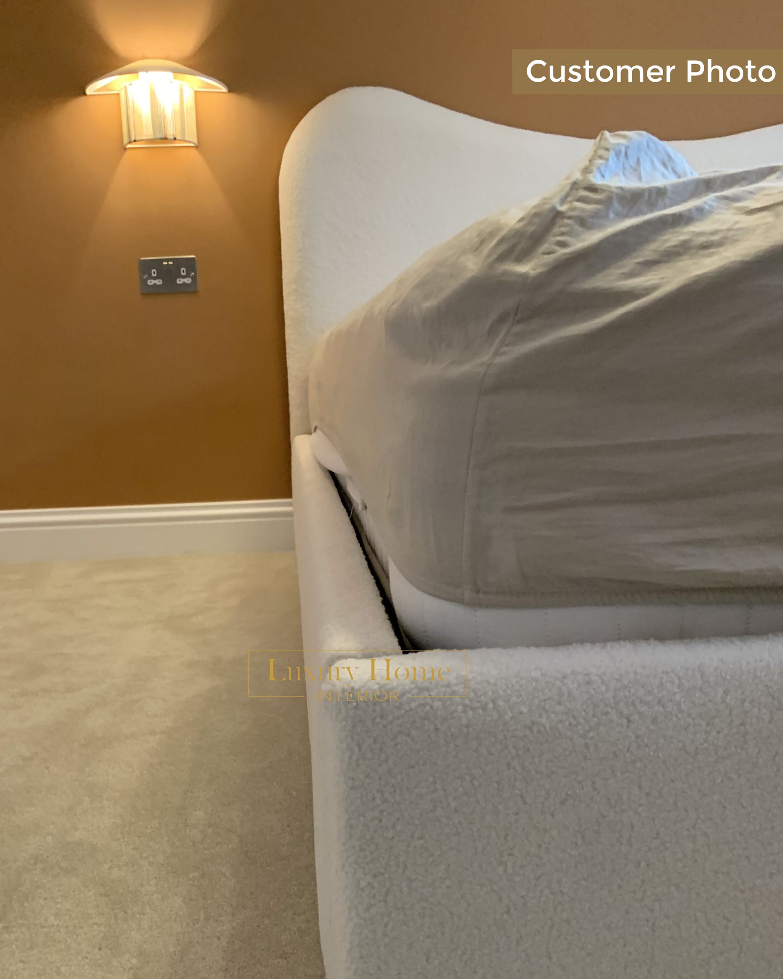 The Bespoke Yara Upholstered Bed Frame- Fully Customisable with Storage Options- Wave Range