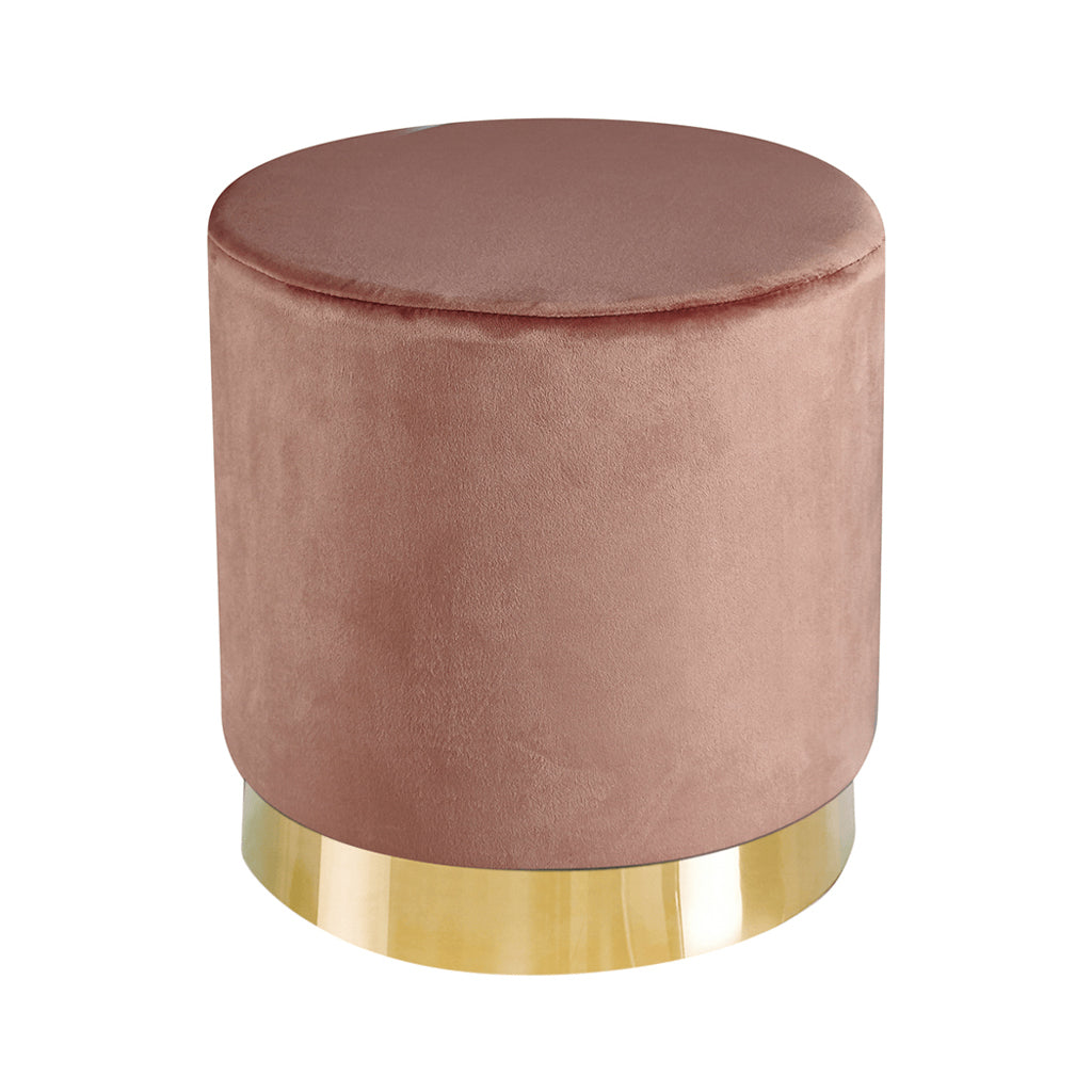Luxe Pouffe Vintage Pink Velvet
