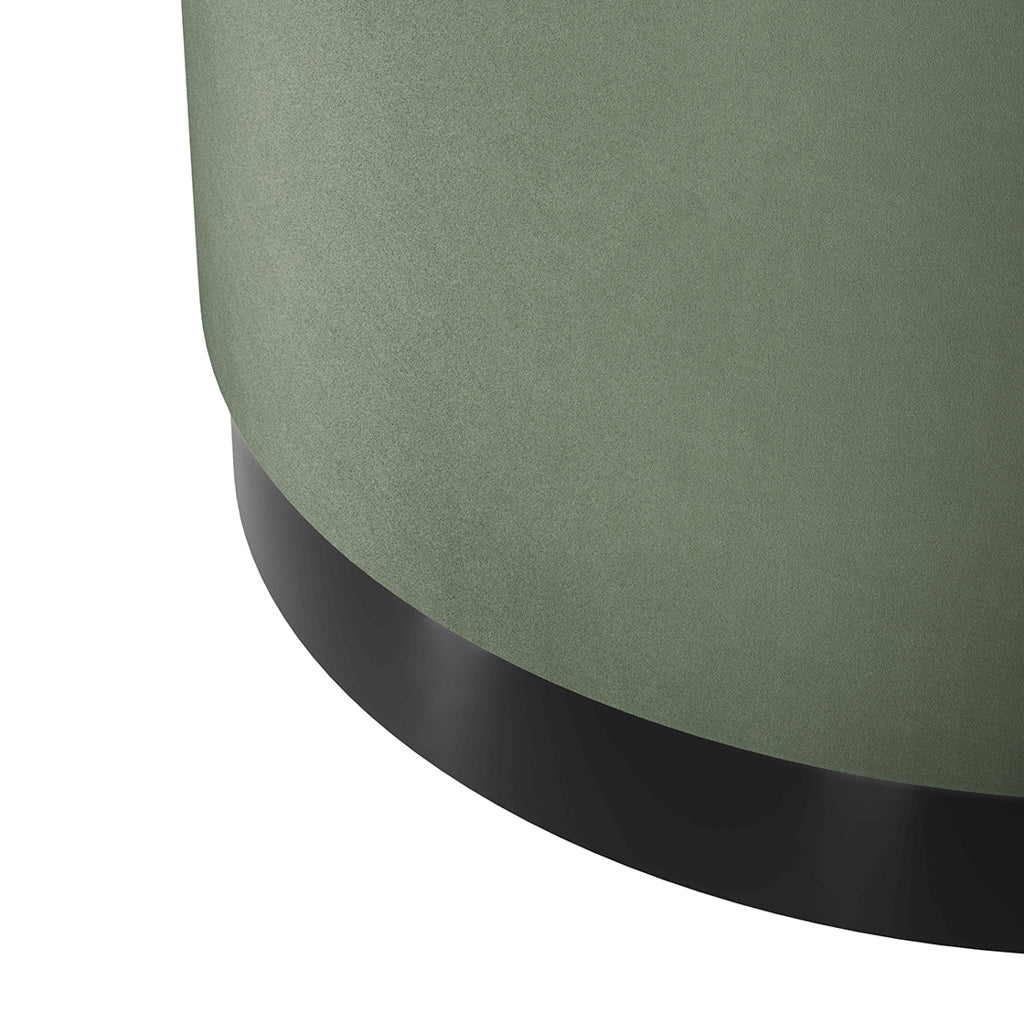 Luxe Sage Velvet Large Pouffe