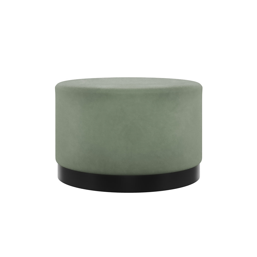 Luxe Sage Velvet Large Pouffe