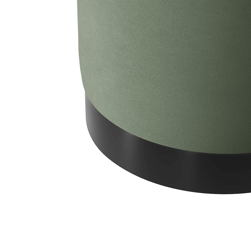 Luxe Sage Velvet Small Pouffe