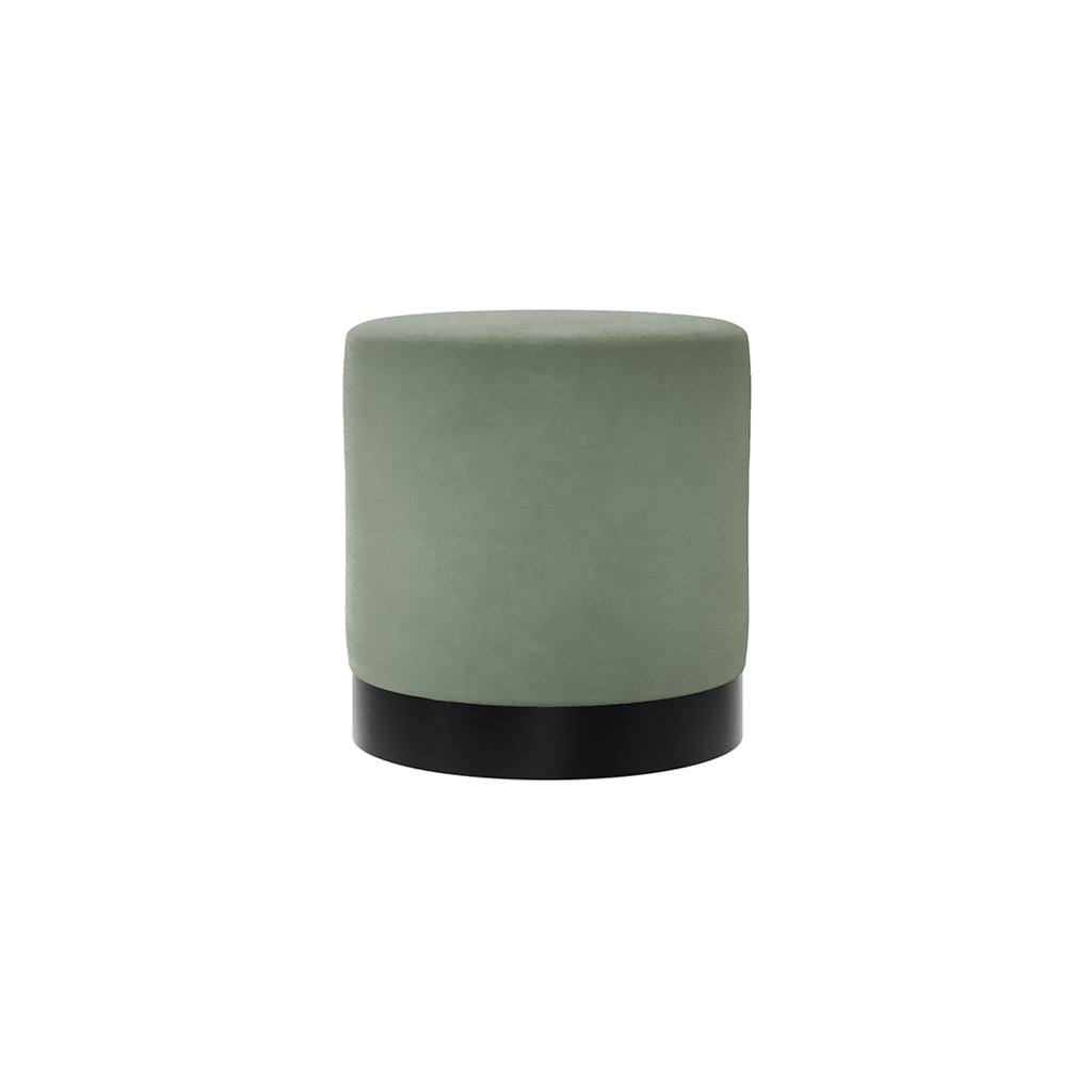 Luxe Sage Velvet Small Pouffe