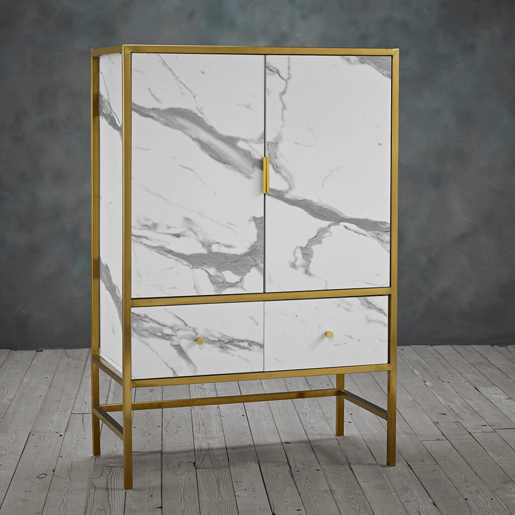 Sable Drinks Cabinet White