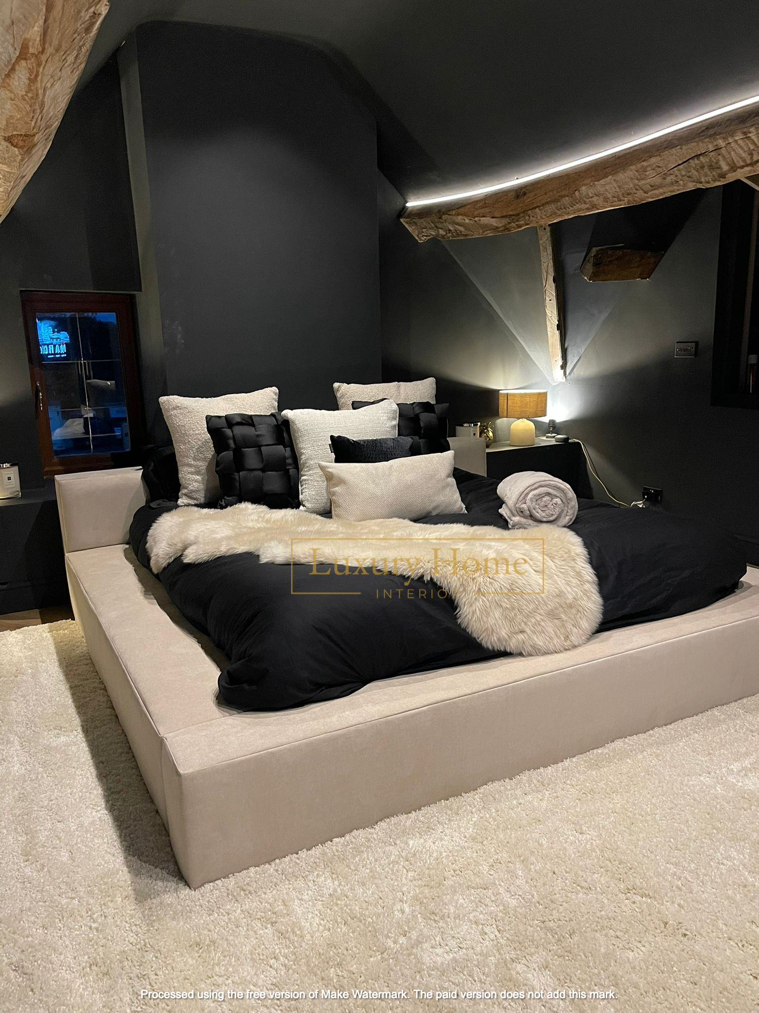 The Bespoke Chloe Sims Cloud Upholstered Low Profile Bed Frame- Fully Customisable with Storage Options- Minimalist Cloud Range